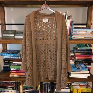 Lucky Brand Chunky Knit Cardigan L/XL EUC